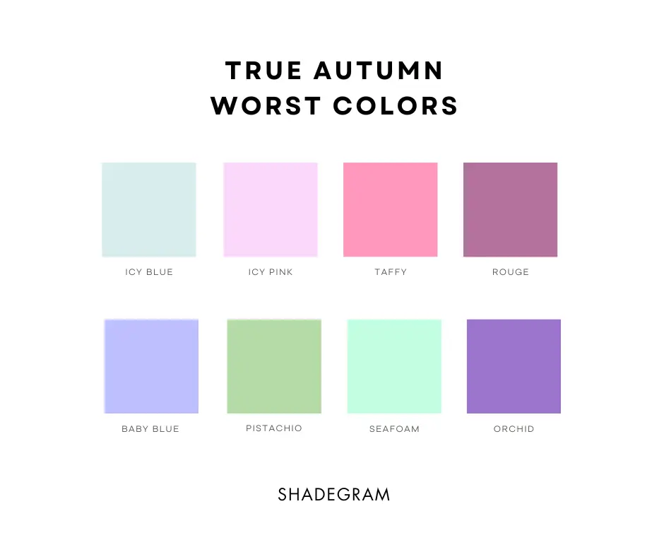 True Autumn worst colors