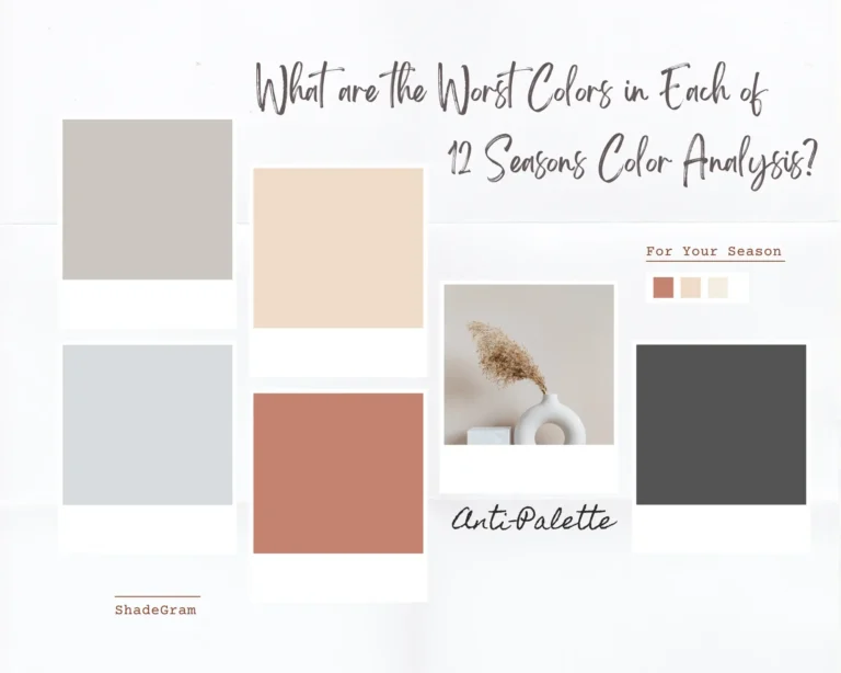 Worst Colors for Each of the 12 Color Analysis Seasons