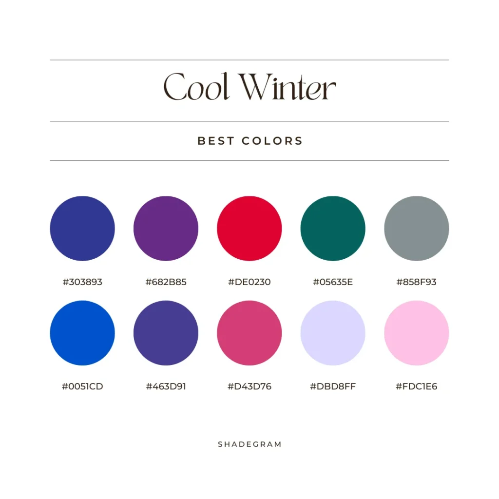 cool winter best colors