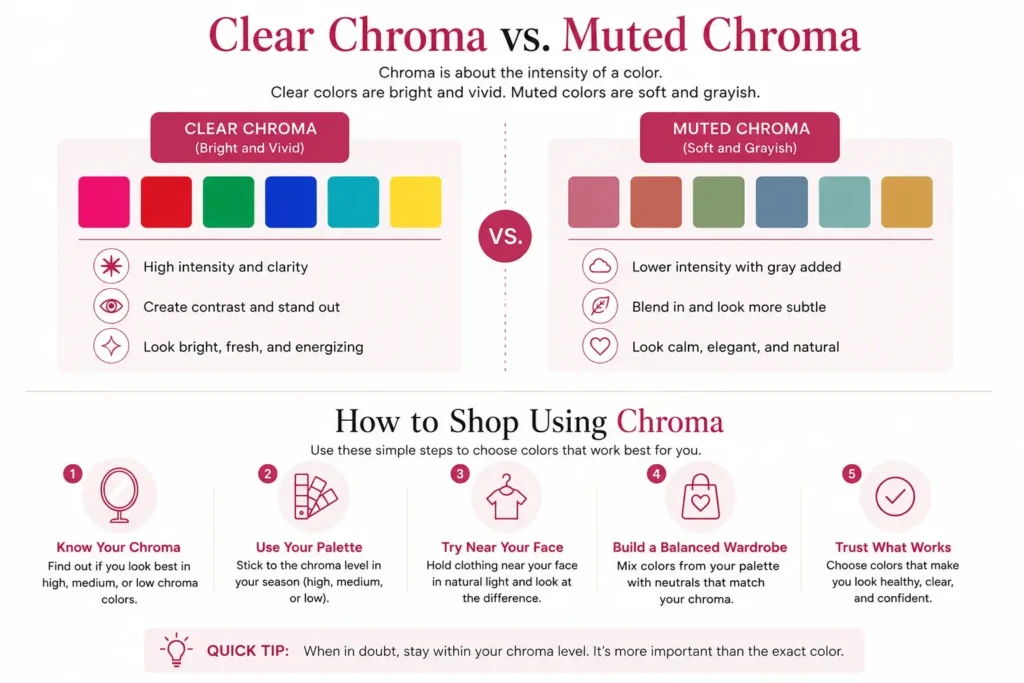 Clear vs muted chroma comparison
