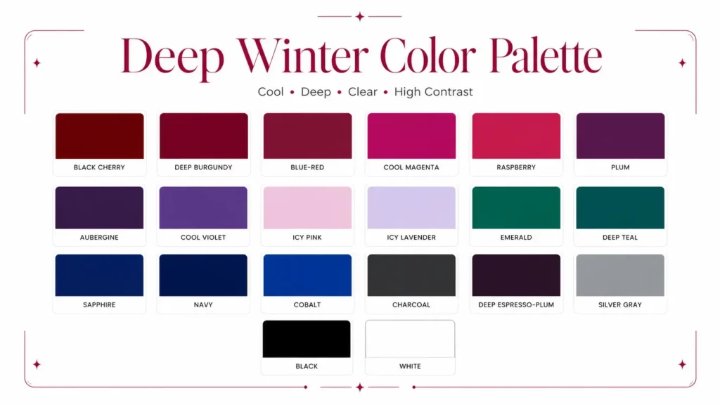 Deep Winter Color Palette