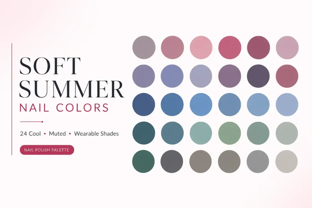 What are the Core Soft Summer Nail Colors