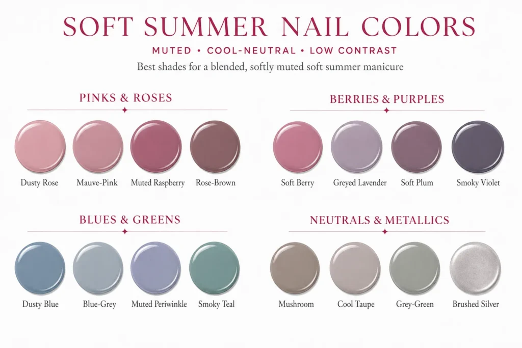 Best Nail Colors for Soft Summer