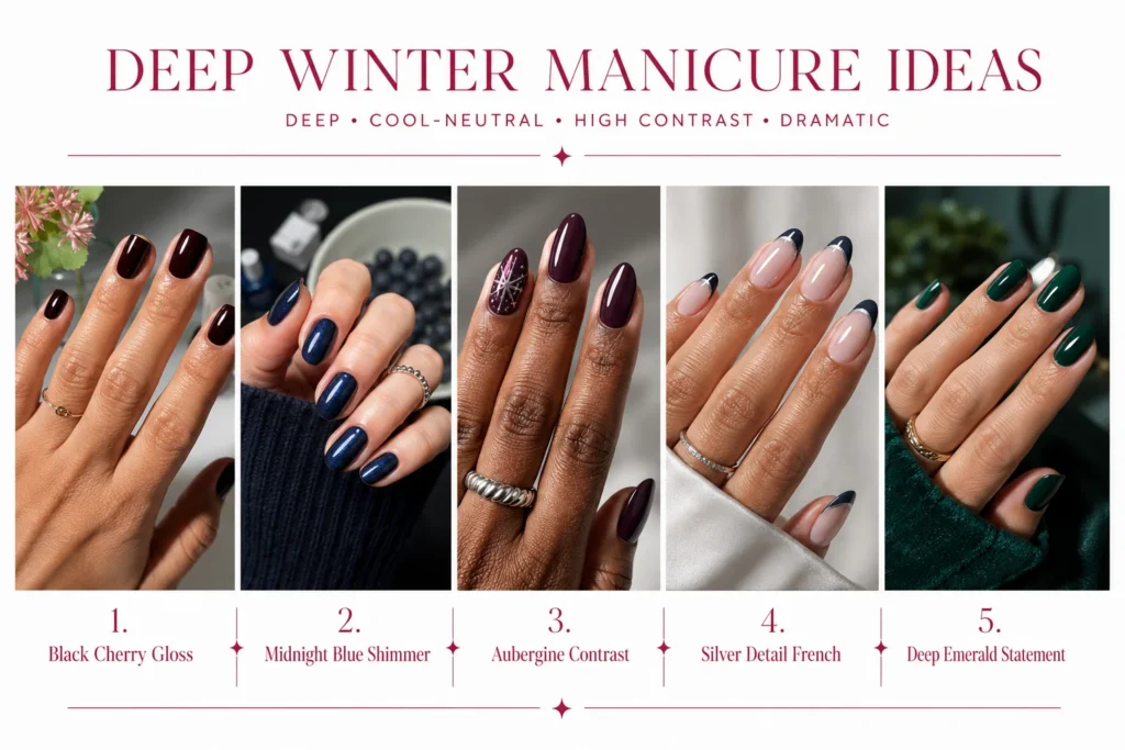 Deep Winter Manicure Ideas