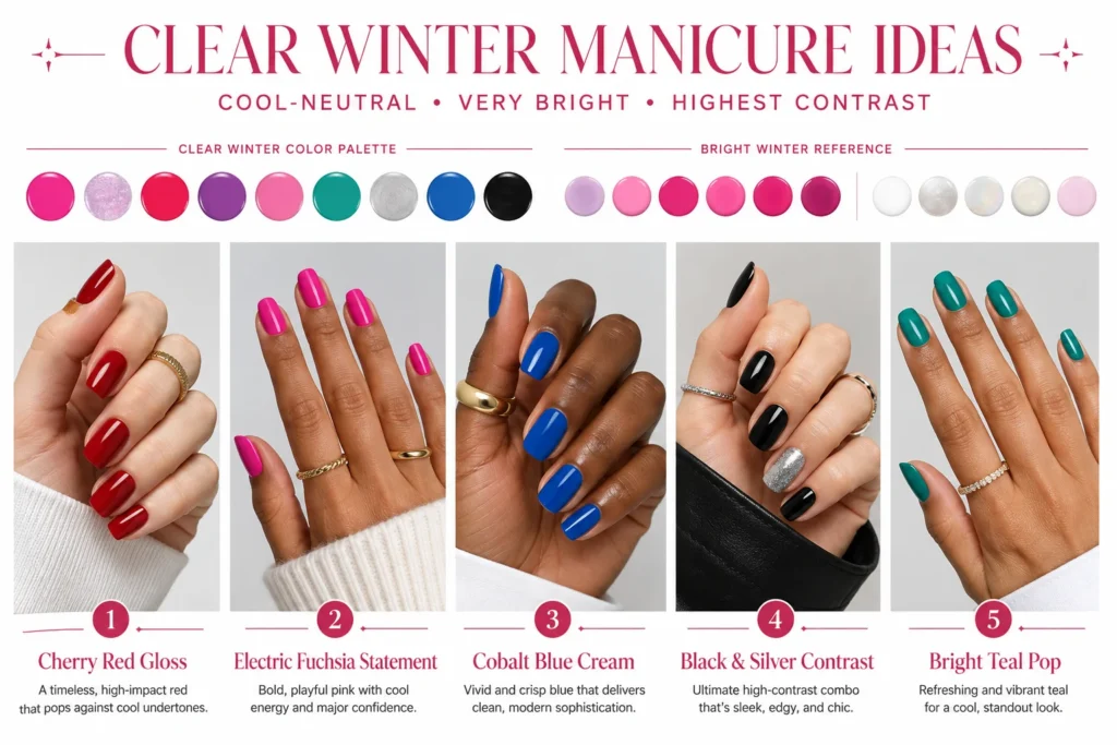 Clear Winter Manicure Ideas