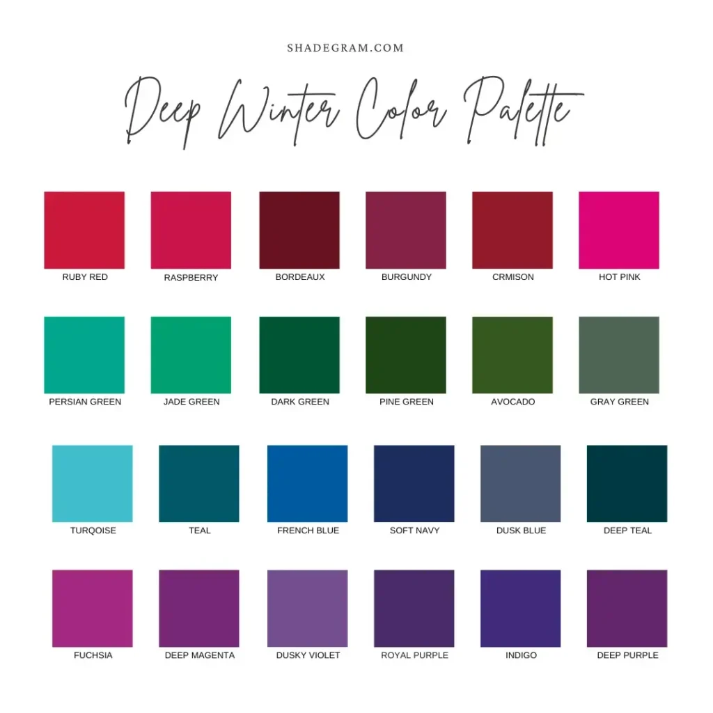 Deep Winter Color Palette