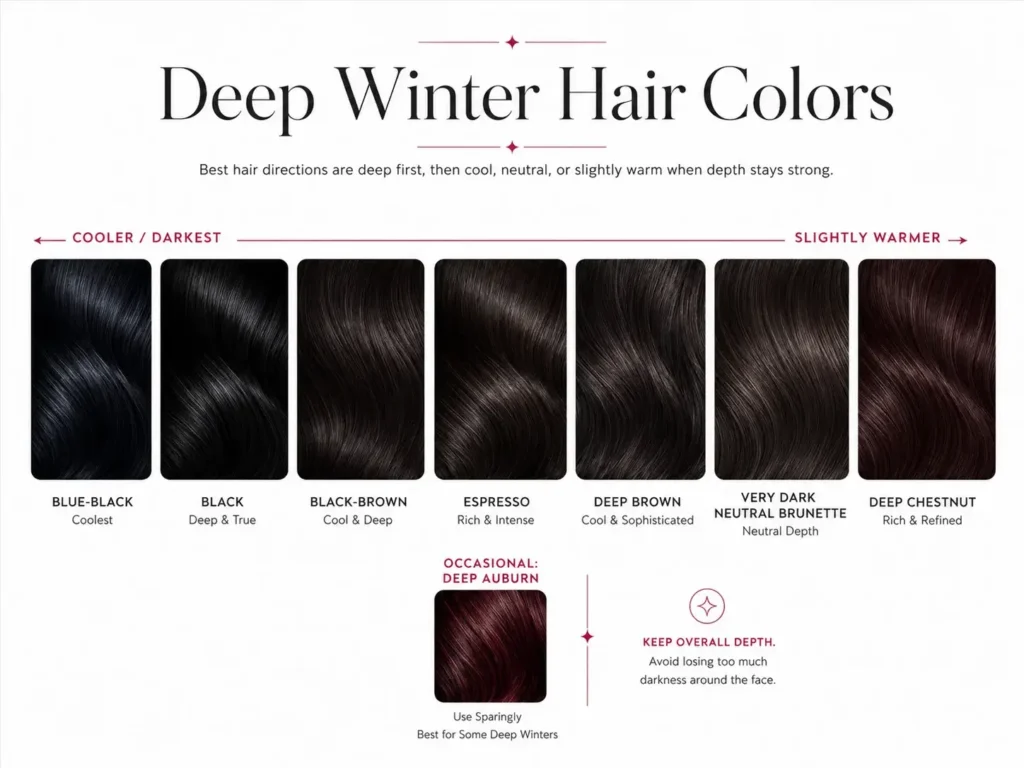 Deep Winter Hair Colors