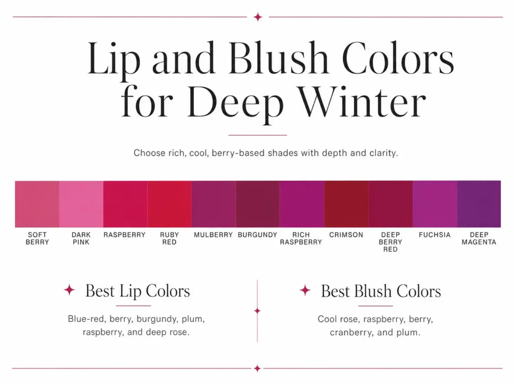 Lip and Blush colors for deep winter