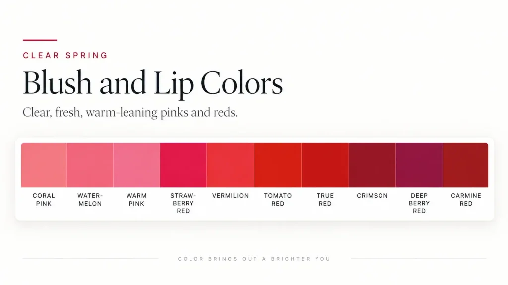 blush and lip colors